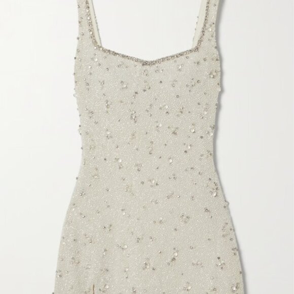 Clio Peppiatt Embellished Stretch-Tulle Mini Dress - Picture 3 of 5